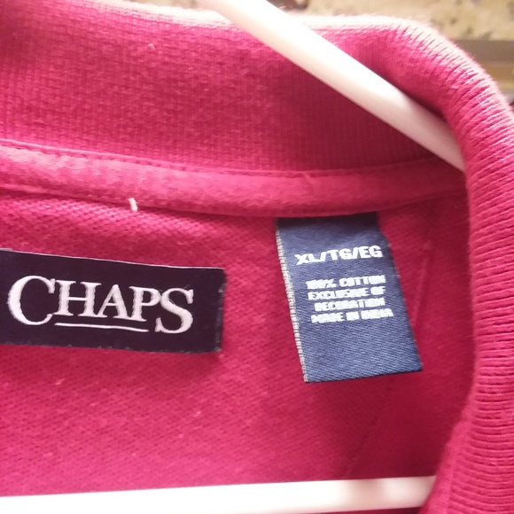 Chaps  mens short sleeved  red polo shirt - Picture 1 of 3